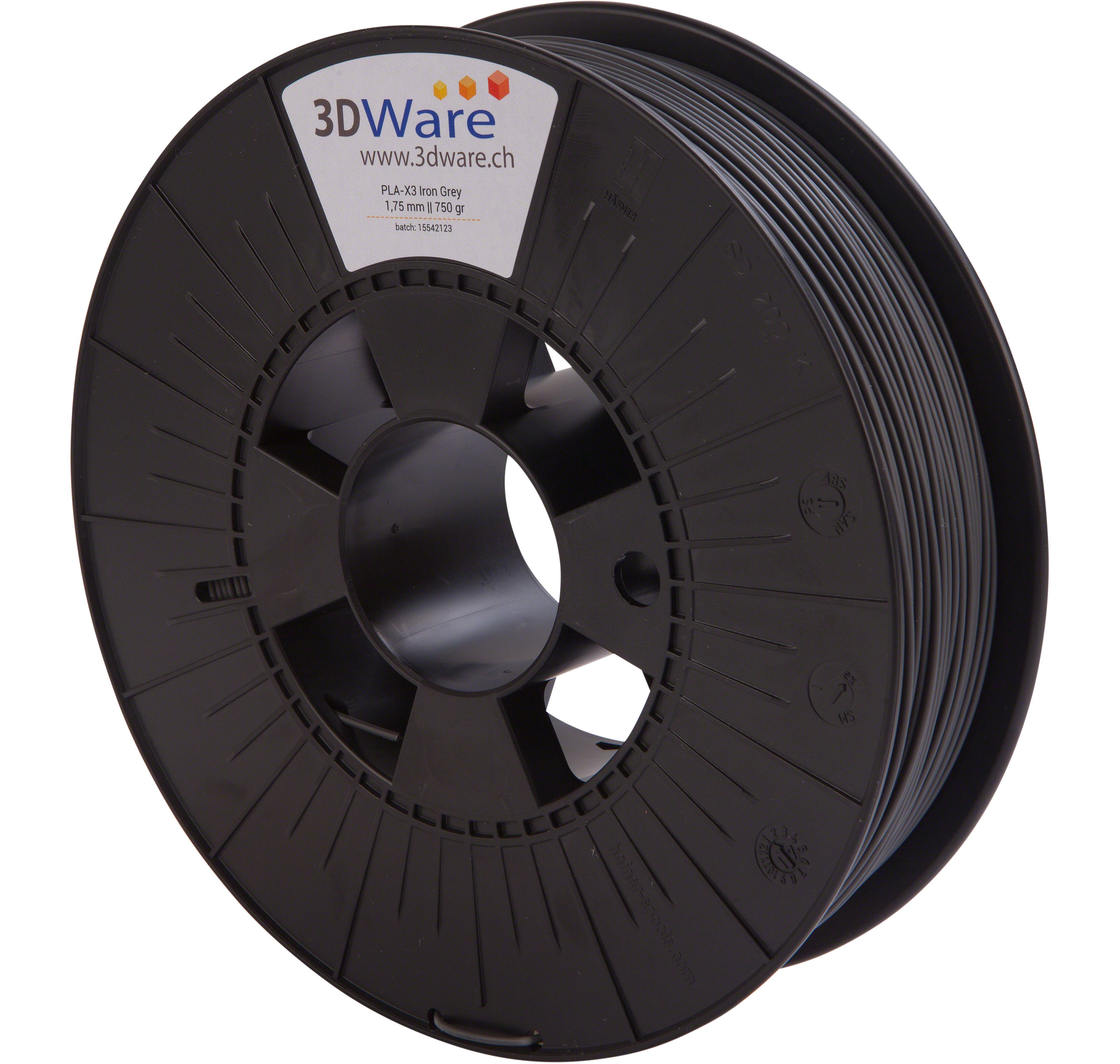 Dutch Filament PLA X3 Grau 1.75mm M01122111.075 3DWare Shop Schweiz